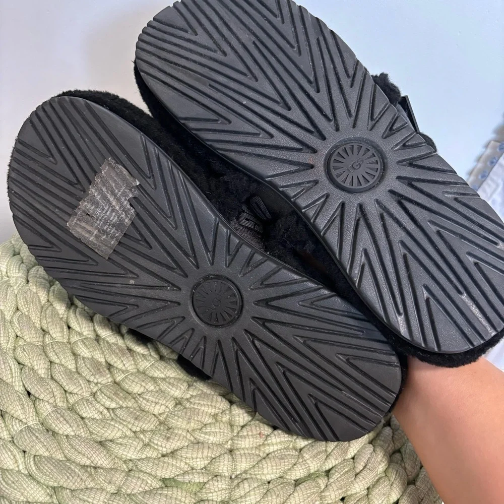 UGG black fuzzy